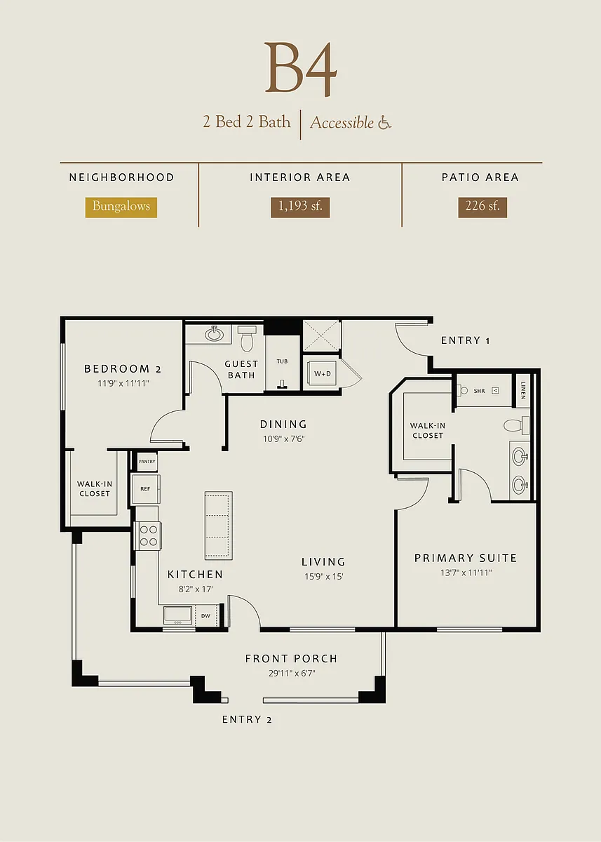 Floor plan B4- Bungalows