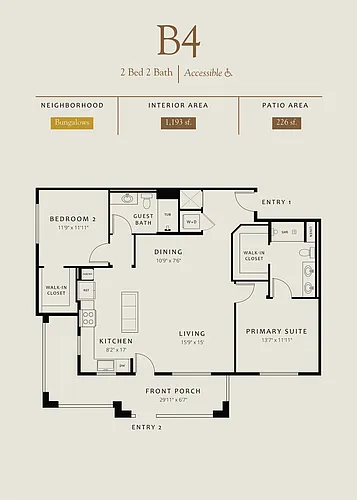 Floor plan B4- Bungalows