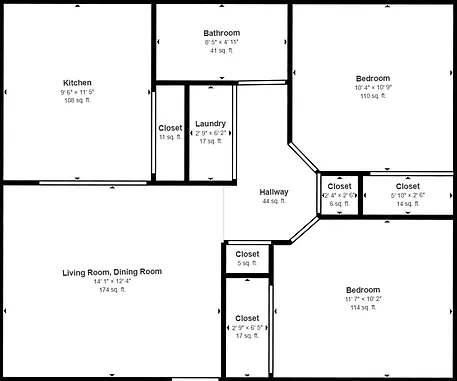 2 bed, 1.0 bath, 751 sqft, $1,400 — Photo 3