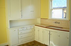 Kitchen with original Cabinets