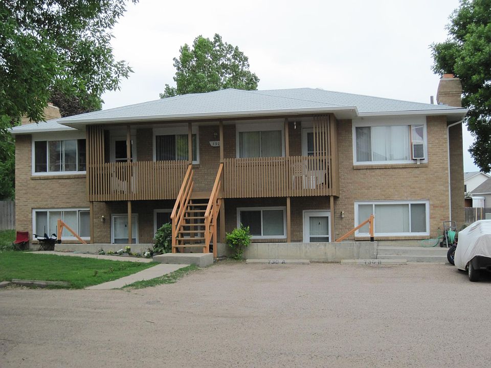 Front of building. Apt A is lower right