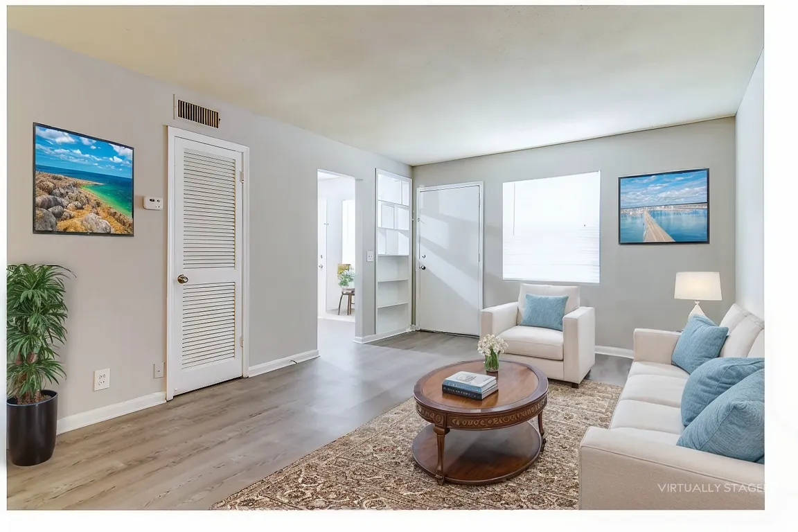 virtual staged 1 bed living room