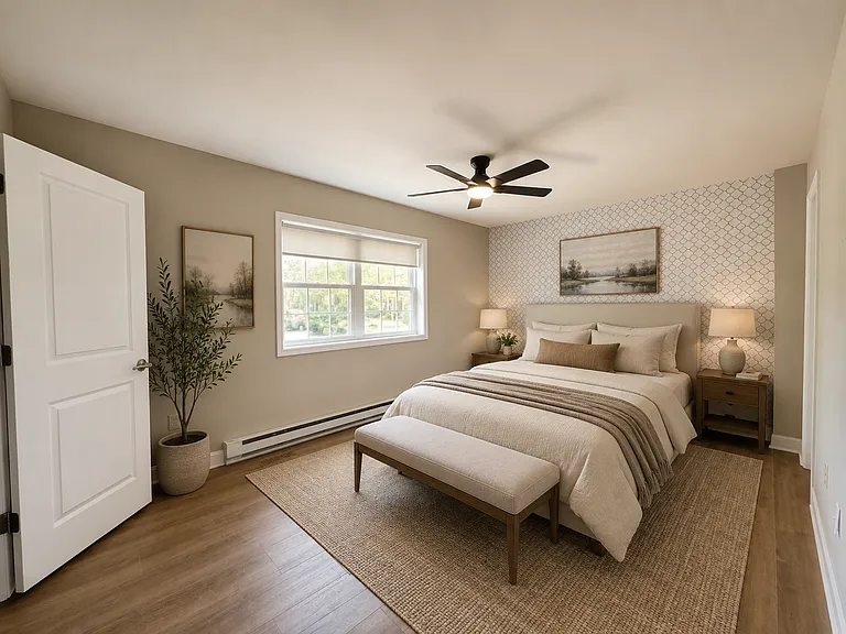 Virtually Staged Primary Bedroom