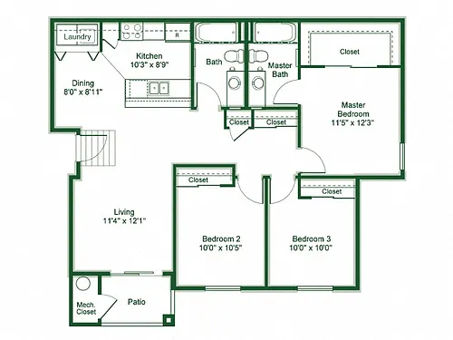 Floor plan 3 Bedroom