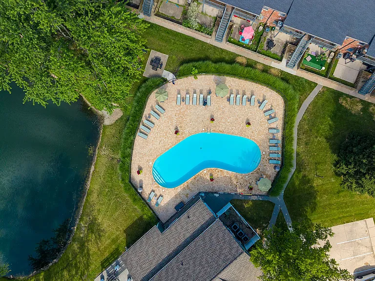 Aerial view of the pool