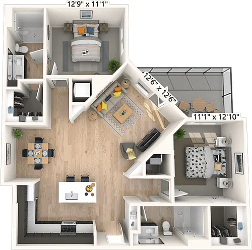 Floor plan B3