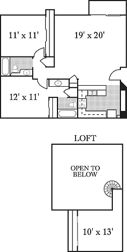 Floor plan The Monterey with loft