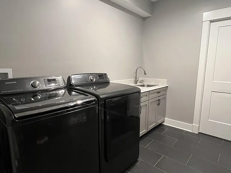 First level washer and dryer area