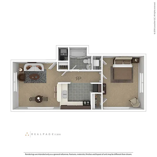 Floor plan One Bedroom - A