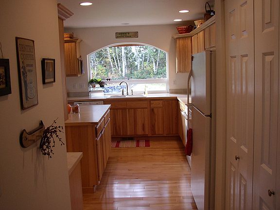 From hall into kitchen