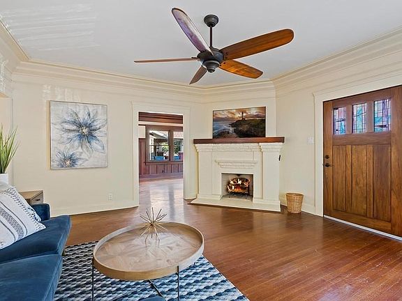 A view of the amazing wood indoor fireplace