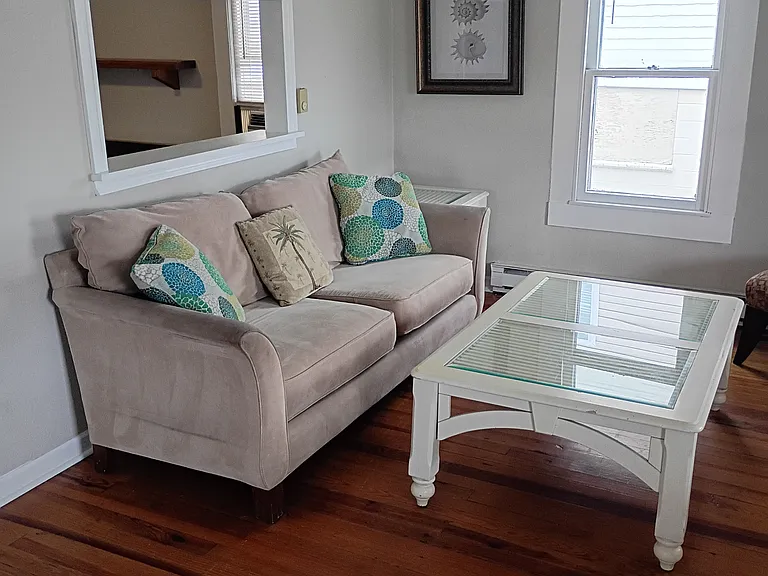 Living room with couch and coffee table