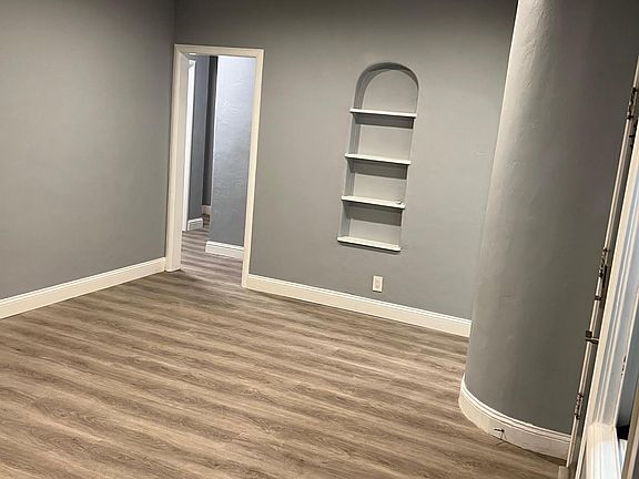 Living Room with Built-in Bookcase, Evening