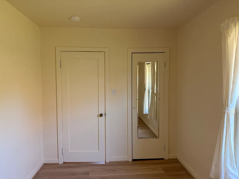 Bedroom door and closet