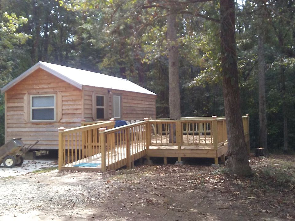 Small house, large deck!