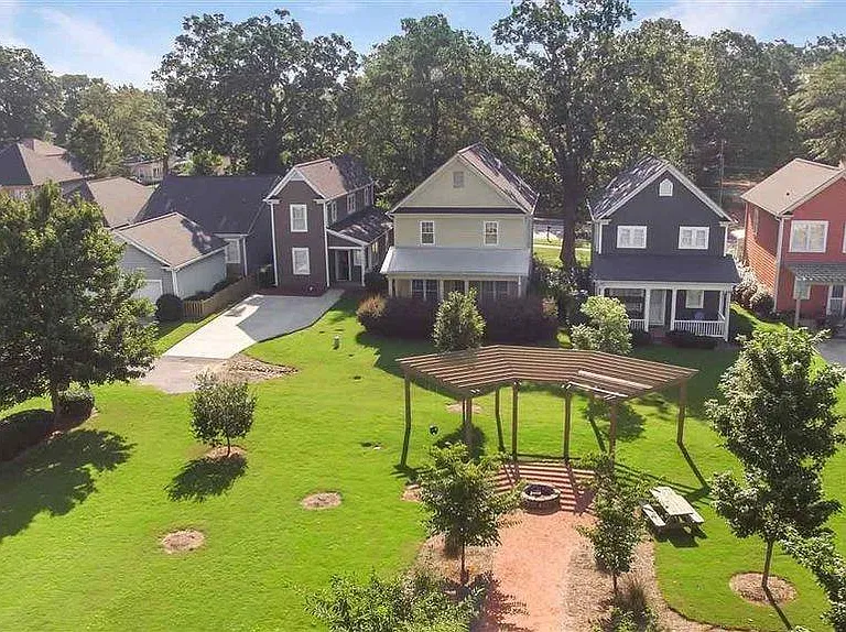 Landscaped neighborhood park