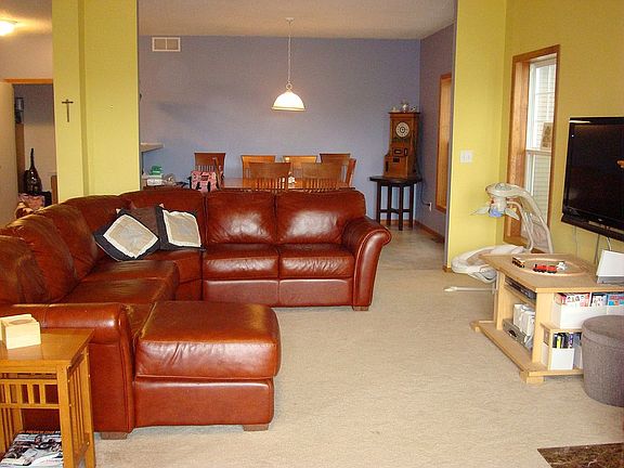 Family room into dining room