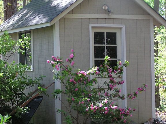 Detched shed with electricity