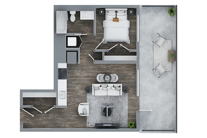 Floor plan One Bedroom