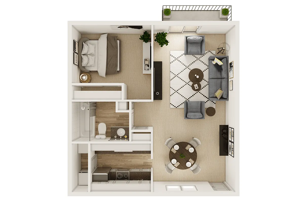 Floor plan One Bedroom