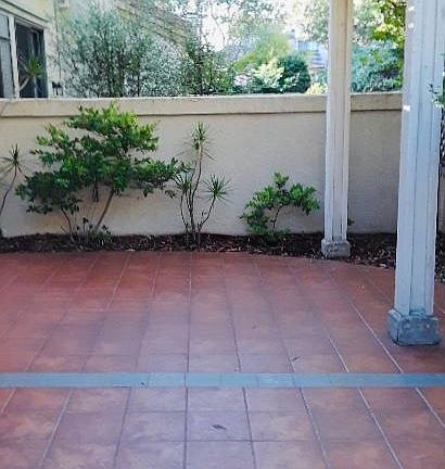 Patio partially covered