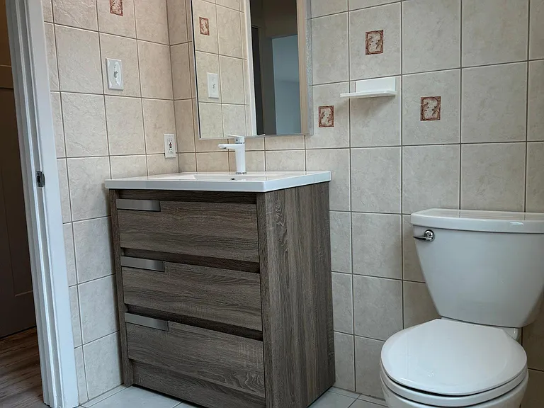 New sink, faucet and vanity with tons of storage