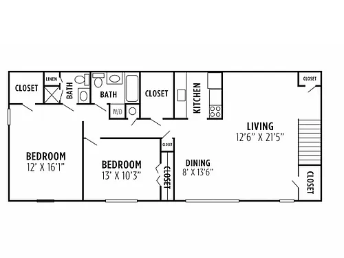 Floor plan Two Bedroom B