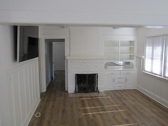 Living room and fireplace