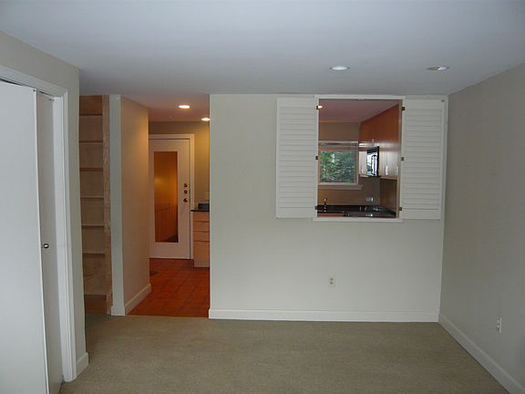 Living room view towards kitchen