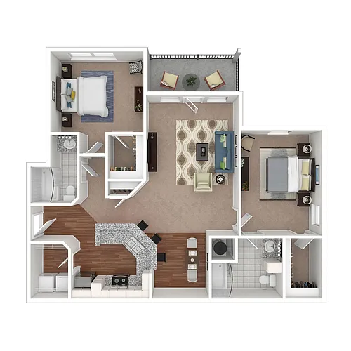 Floor plan Two Bedroom Select