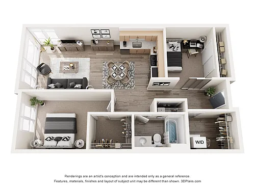 Floor plan 1 Bed + Alcove Bedroom West Facing X13