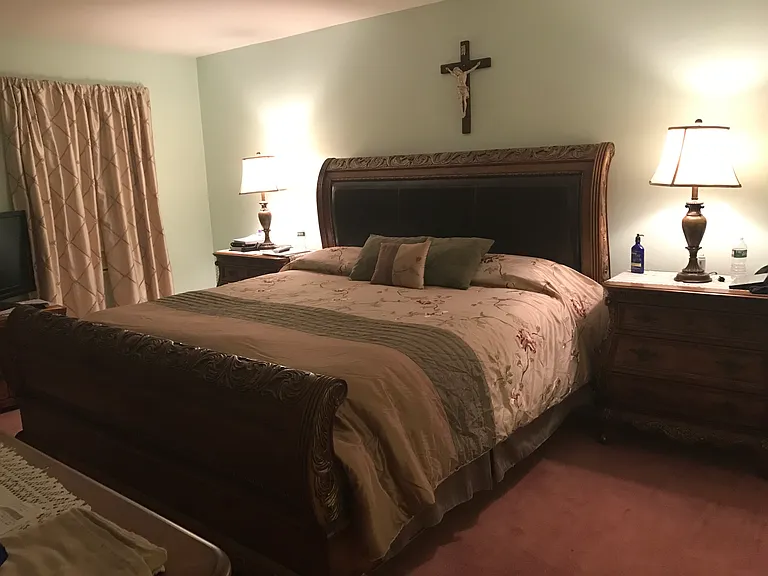 Master bedroom with Kng bed and still plenty of room with walk in closet