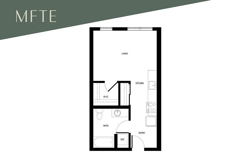 Floor plan Studio A2 - MFTE 70%
