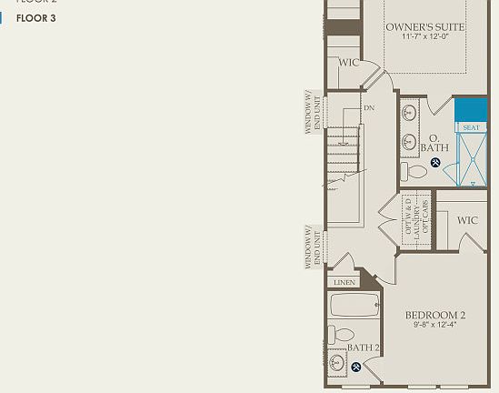 Evans Floor Plan, Quick Move-in Home, Floor 3