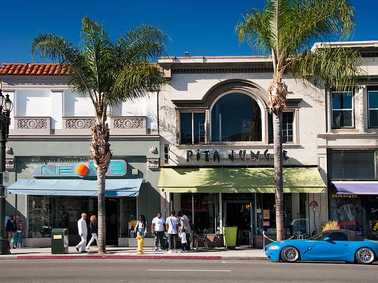 Old Town Pasadena is just blocks away