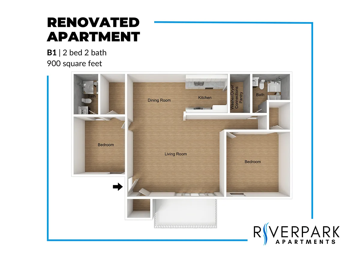Floor plan B1 Renovated