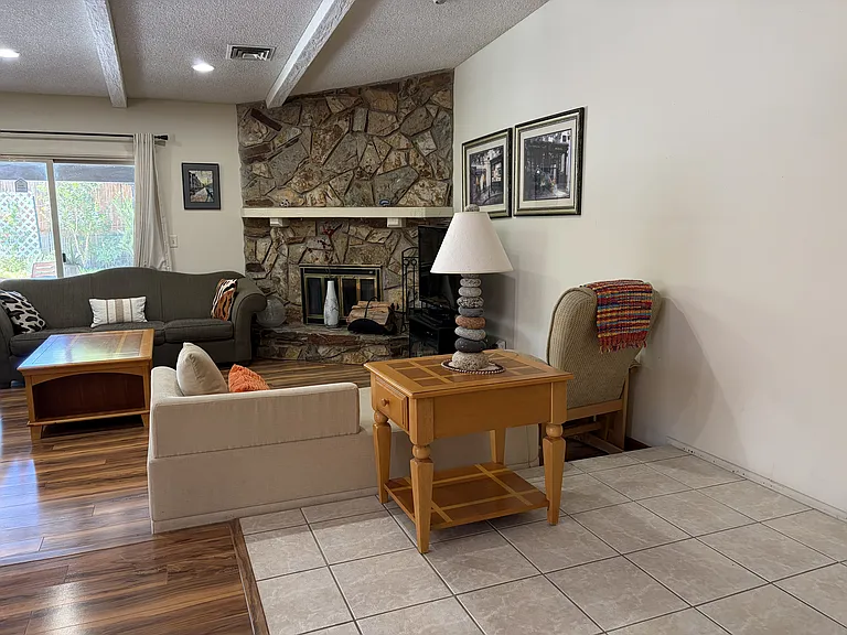 Living room viewed from the hallway