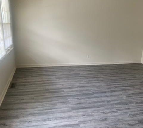 Family room with plank flooring