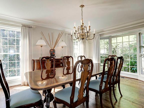 Dining Room with Extended Bay Window