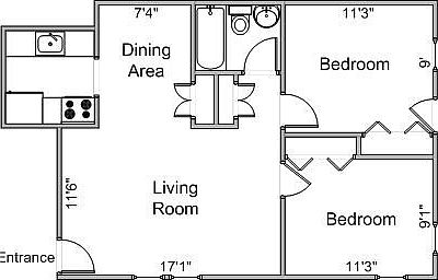 Main Floorplan For 2406 Calypso Rd. #1