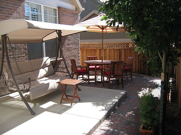 private cozy back patio