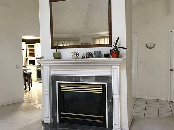 Gas fireplace in living room