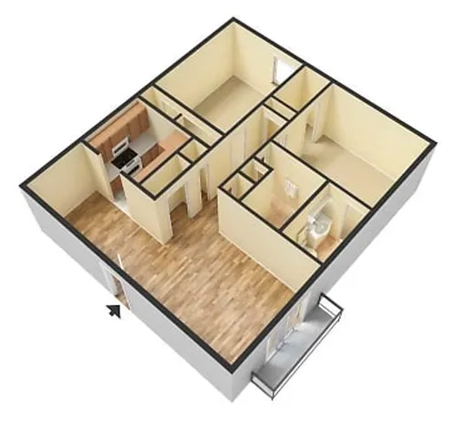 Floor plan The Granada 2x2