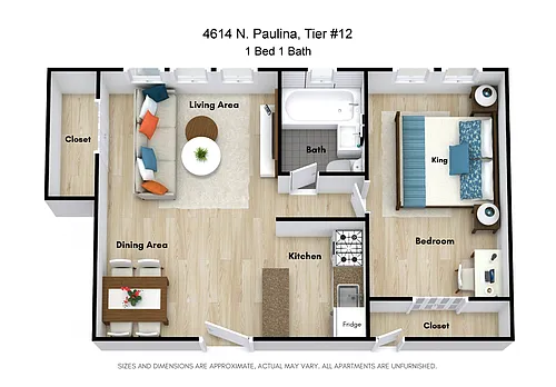 Floor plan One Bedroom