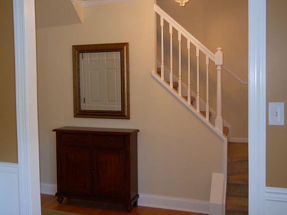 Foyer with hardwoods