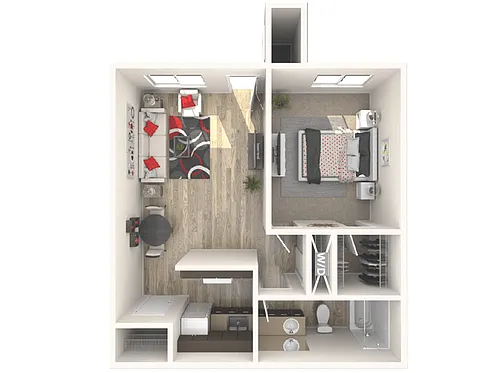Floor plan Willow (1x1)
