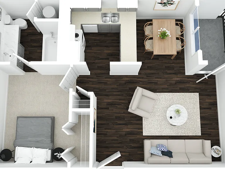 Floorplan of apt 26 and 27