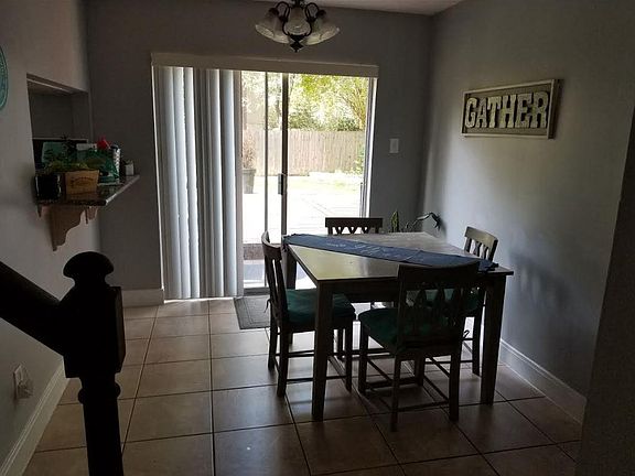 Breakfast area walking out to the back yard