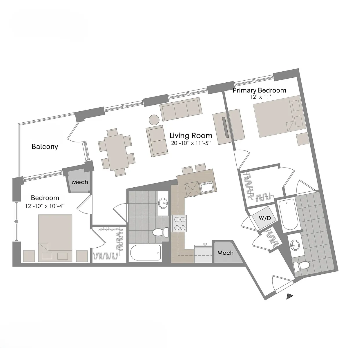 Floor plan B3-B