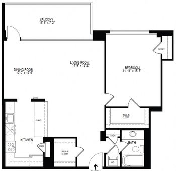 330N Gold Finish Premium Renovaton 942 sq ft 1 Bed 1 Bath